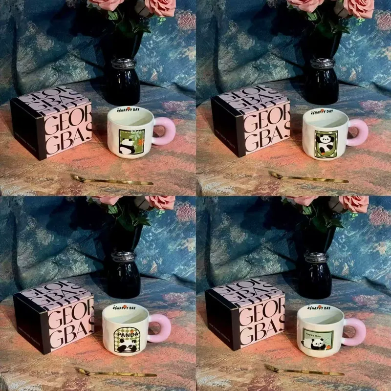 Mug en céramique chat avec cuillère tableware view 8