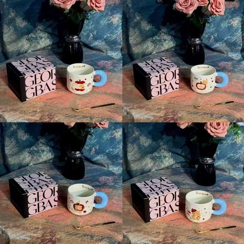 Mug en céramique chat avec cuillère tableware view 9