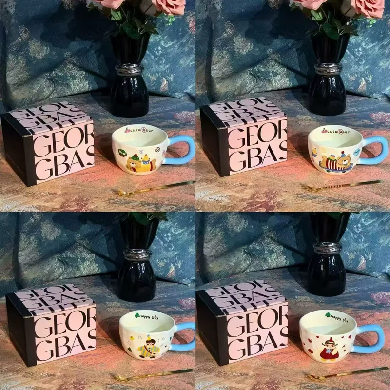 Mug en céramique chat avec cuillère tableware view 11