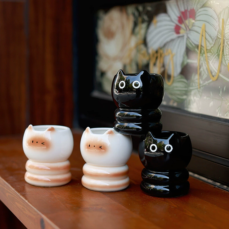 칫솔 홀더 포함 도자기 텀블러 세트 tableware view 2