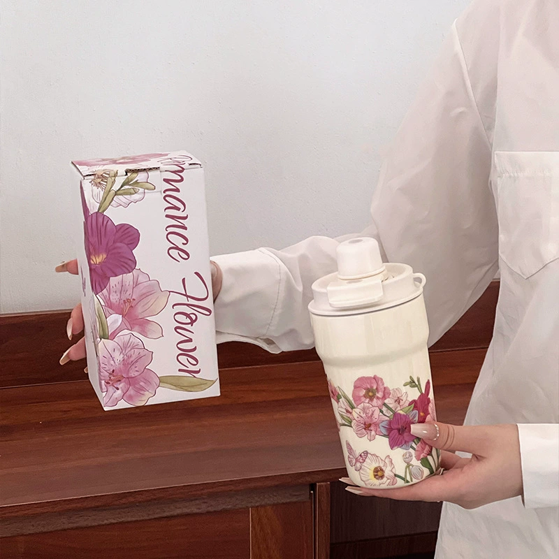 Floral Ceramic Travel Mug tableware view 2