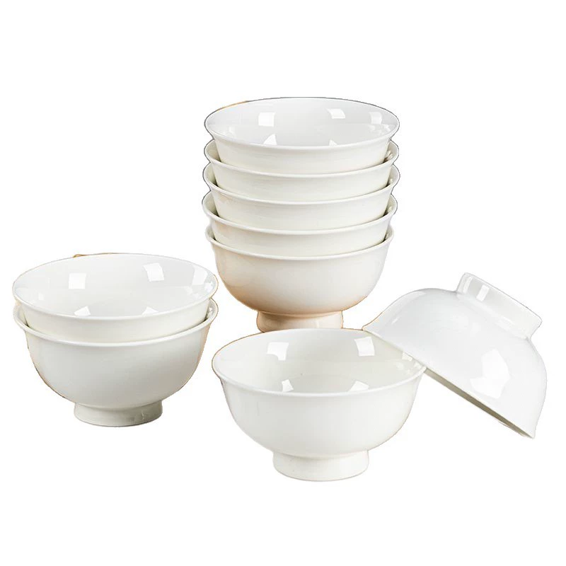 White Porcelain High Foot Bowl tableware view 5