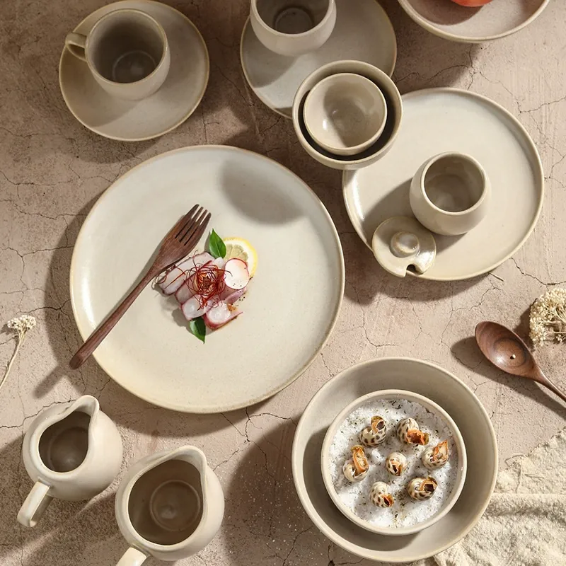طقم فنجان وطبق ريفي tableware view 3