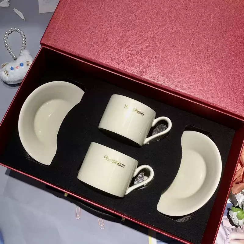 Yellow Coffee Cup and Saucer Gift Set tableware view 6