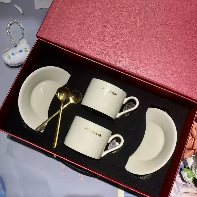 Yellow Coffee Cup and Saucer Gift Set tableware view 9
