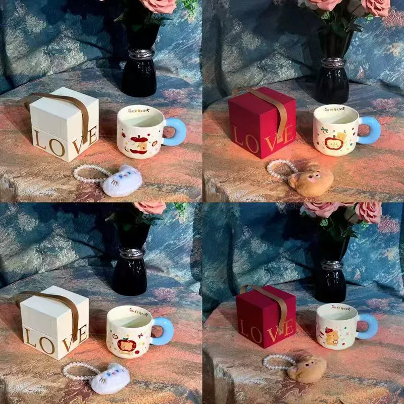 كوب سيراميك بشكل دب مع ملعقة tableware view 10