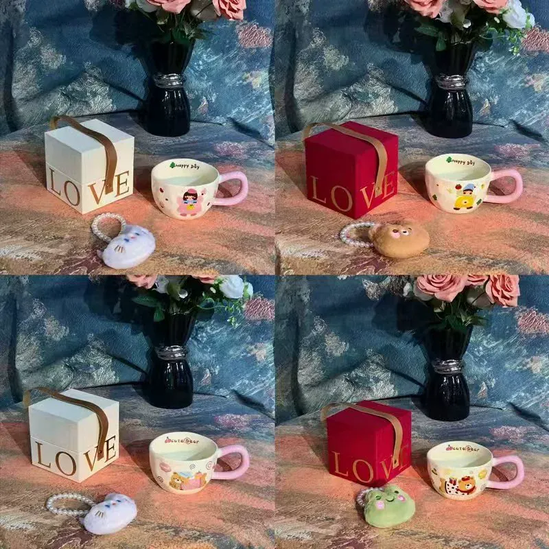 كوب سيراميك بشكل دب مع ملعقة tableware view 11