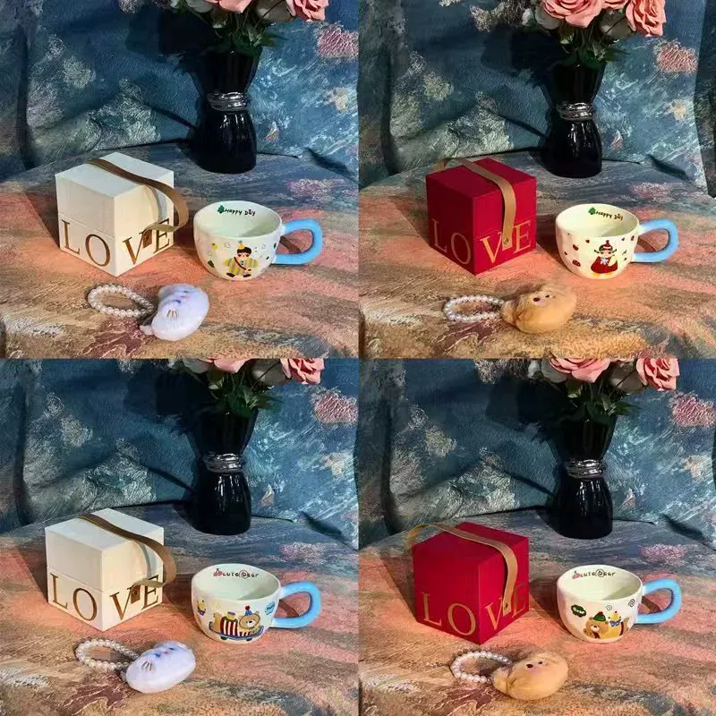 كوب سيراميك بشكل دب مع ملعقة tableware view 12