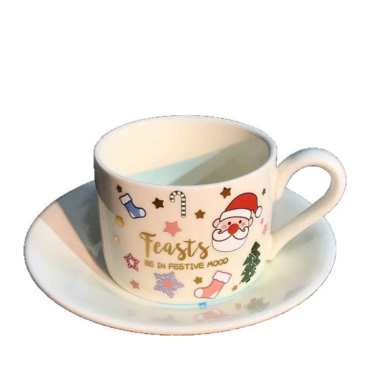 Christmas Coffee Cup and Saucer Set tableware view 5