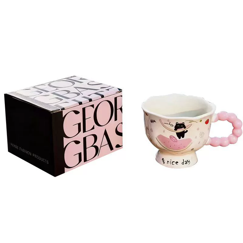 Ceramic Mug with Pearl Handle tableware view 5
