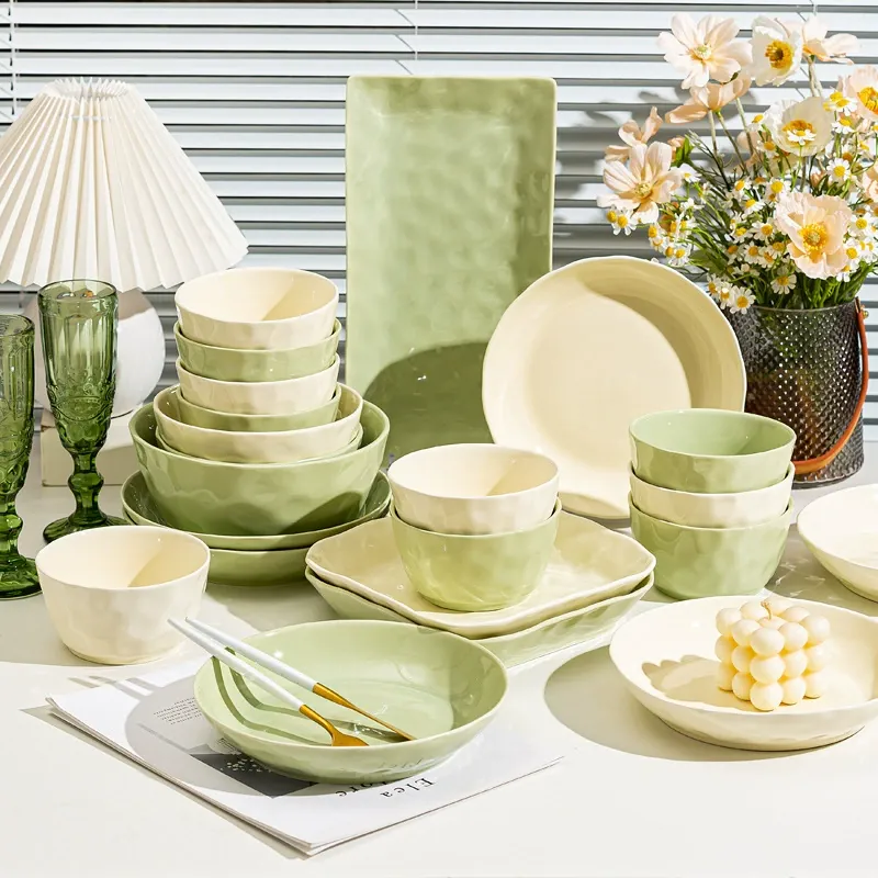 Cream Porcelain Dinnerware Set
