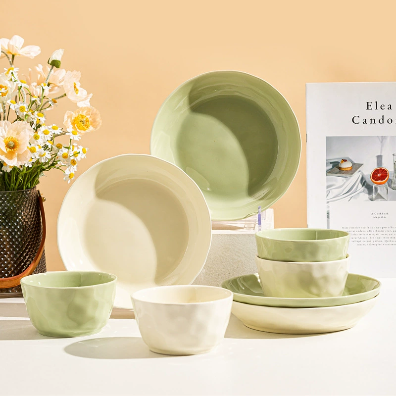 Cream Porcelain Dinnerware Set tableware view 3