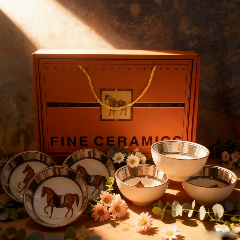 طقم أطباق سيراميك بتصميم حيواني tableware view 6