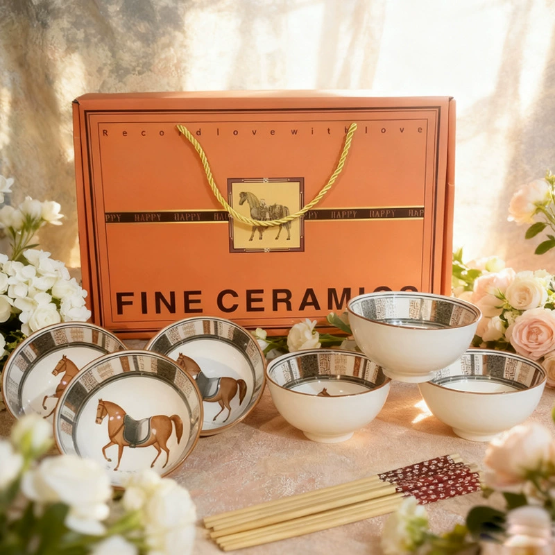 طقم أطباق سيراميك بتصميم حيواني tableware view 9