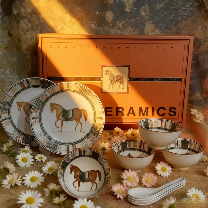 طقم أطباق سيراميك بتصميم حيواني tableware view 10