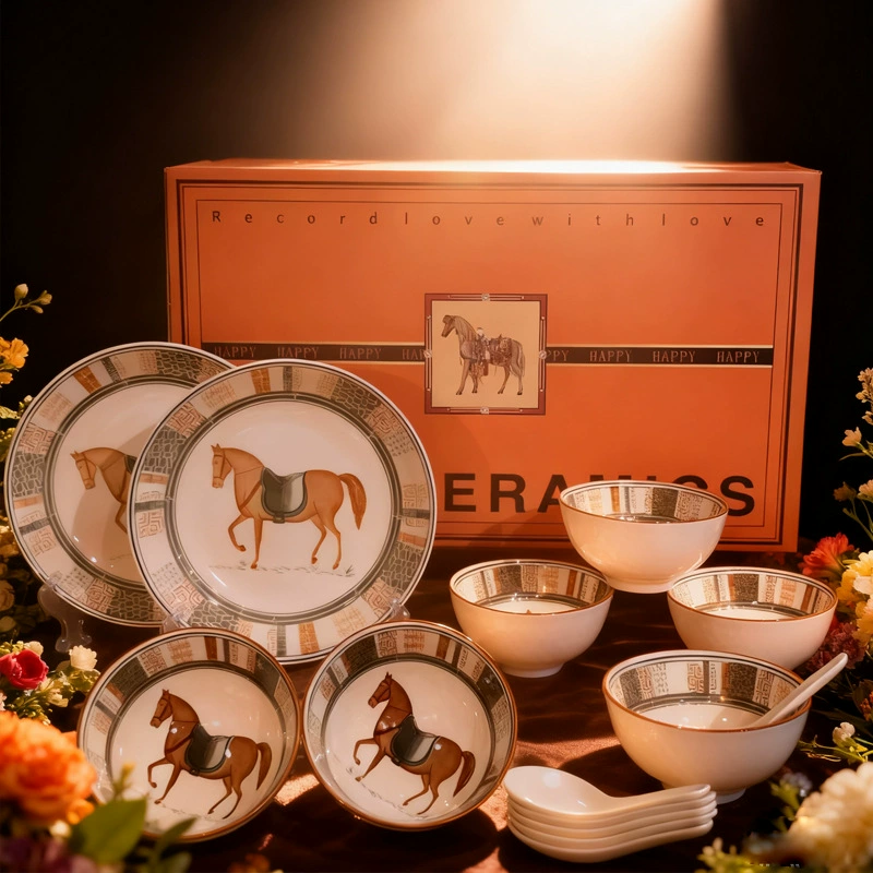 طقم أطباق سيراميك بتصميم حيواني tableware view 12