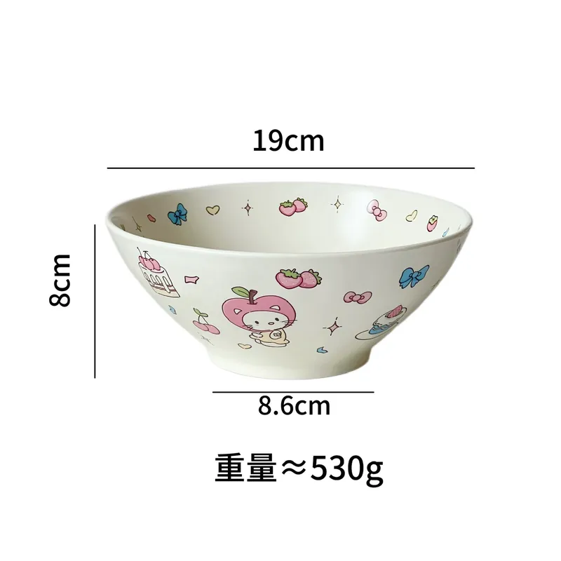 귀여운 카툰 도자기 대형 볼 tableware view 5