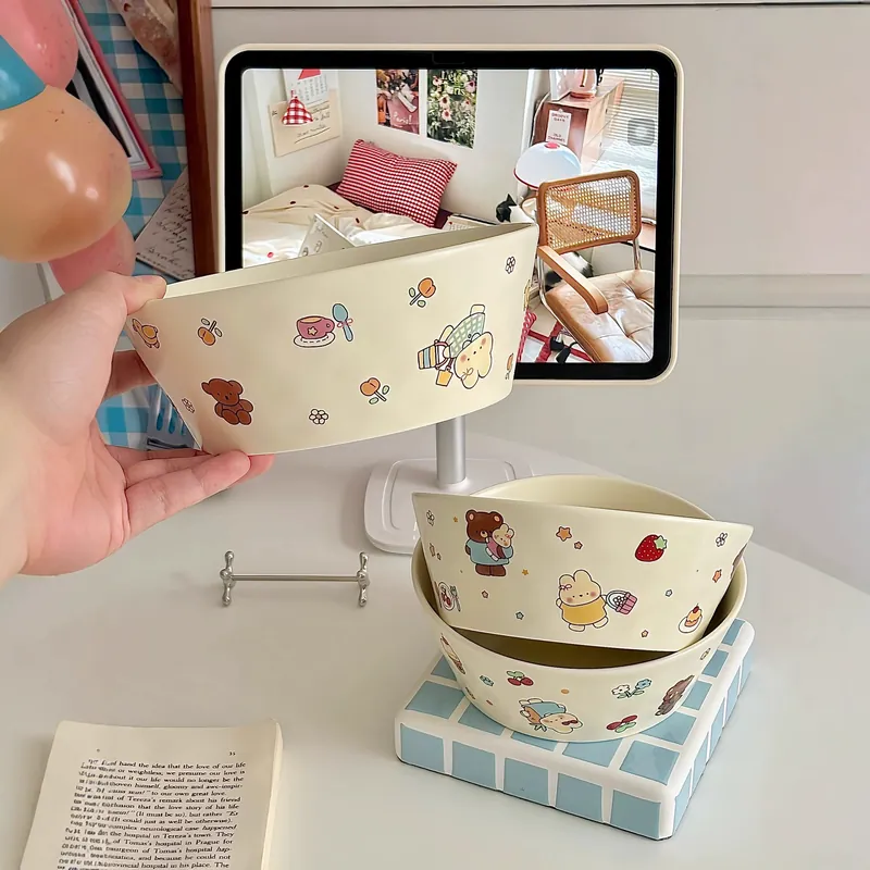 Animal Ceramic Salad Bowl tableware view 3
