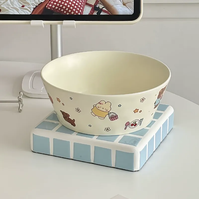 Animal Ceramic Salad Bowl tableware view 6