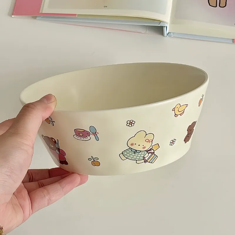 Animal Ceramic Salad Bowl tableware view 7