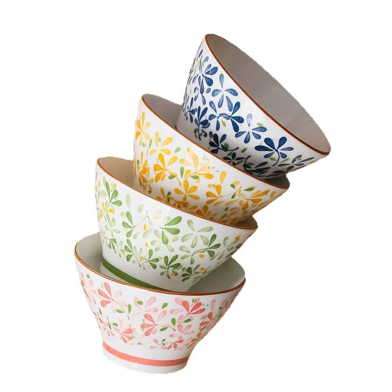 Ensemble de bols en céramique en quatre couleurs tableware view 5