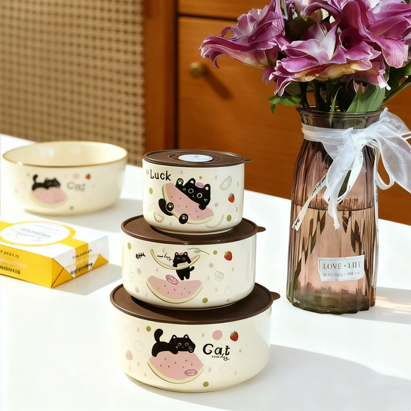 Ensemble de trois bols de rangement en céramique tableware view 8