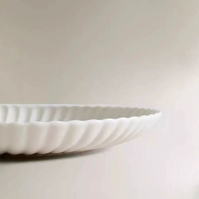 Assiette à rayures verticales japonaise tableware view 4