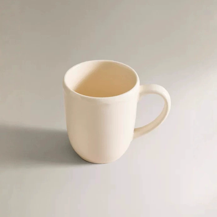 White Ceramic Mug tableware view 2