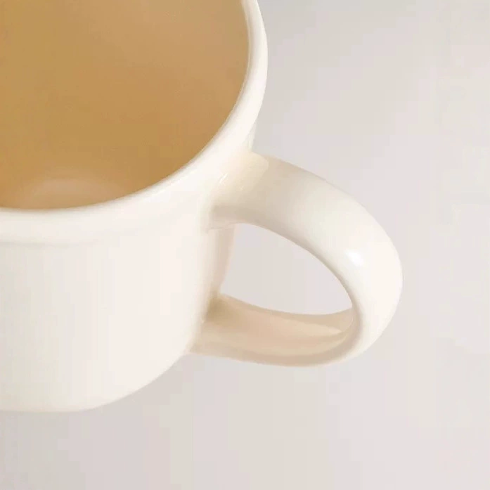 White Ceramic Mug tableware view 3