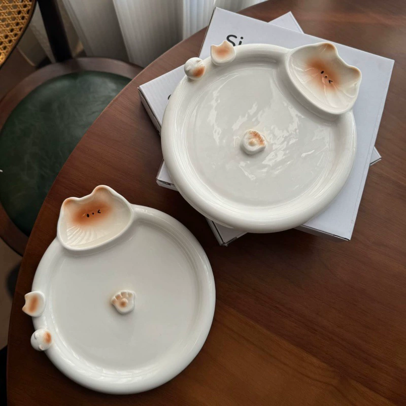Cat Ceramic Dumpling Plate