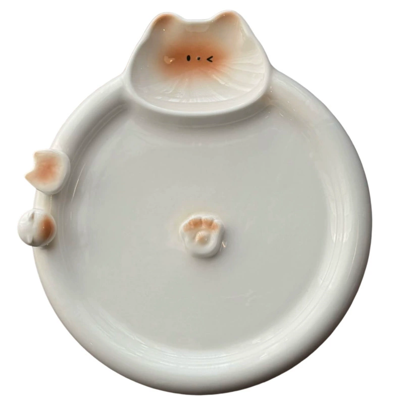 Cat Ceramic Dumpling Plate tableware view 5
