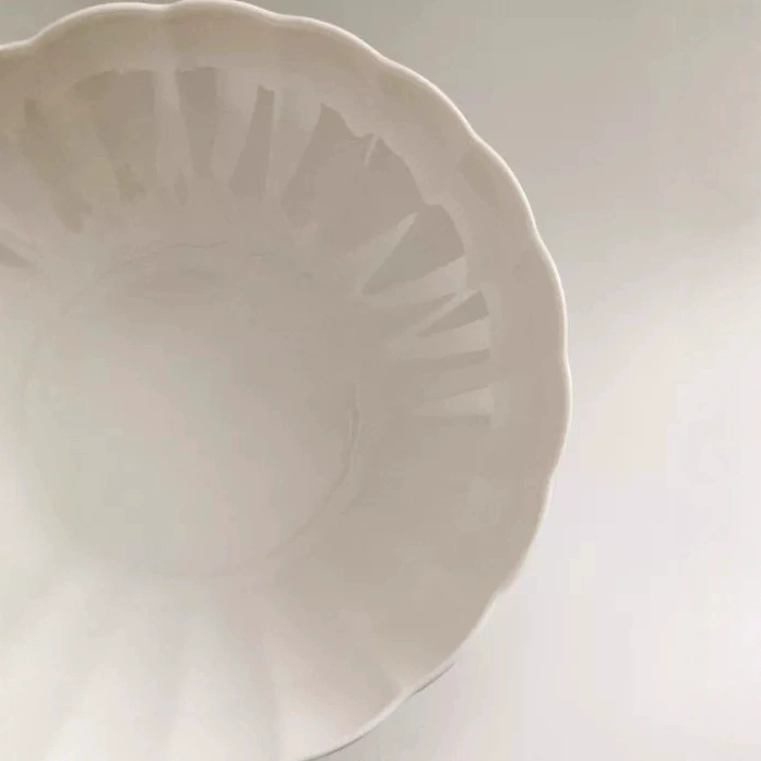 Nordic Style Relief Ceramic Bowl tableware view 3