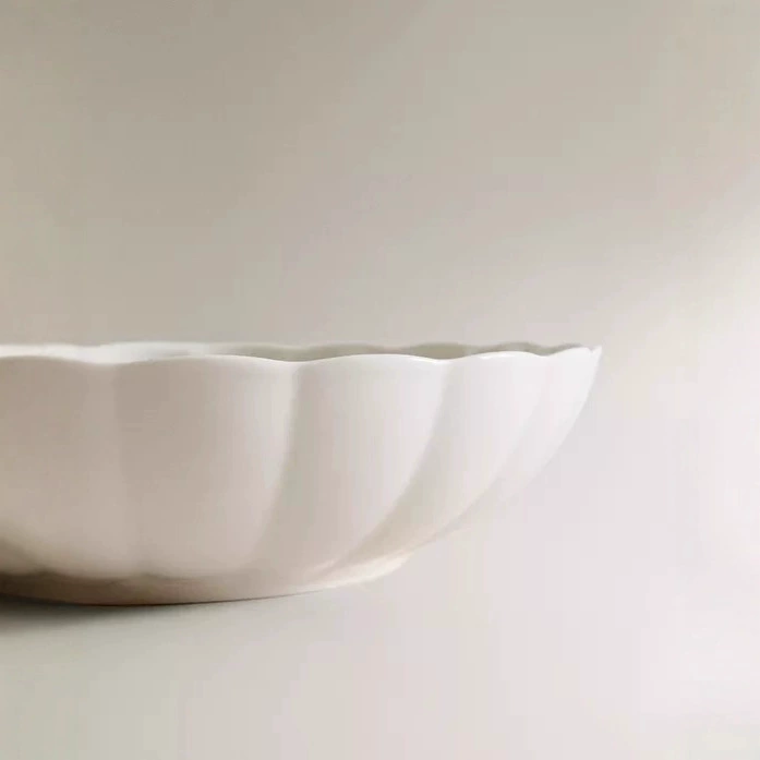 Nordic Style Relief Ceramic Bowl tableware view 4