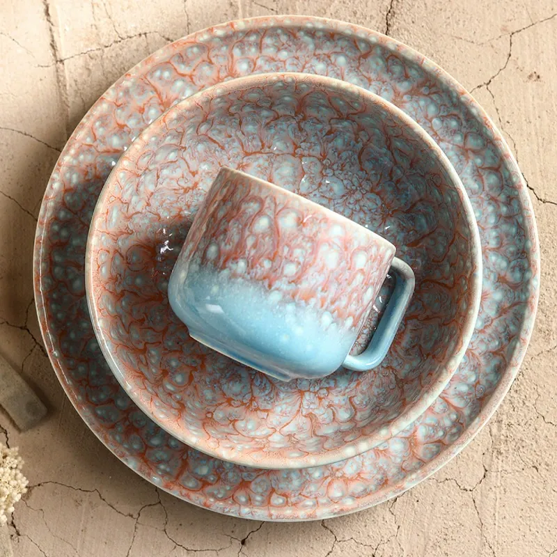 Japanese Retro Ceramic Dinner Plate tableware view 3