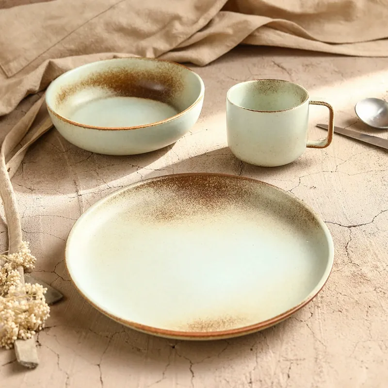 Japanese Retro Ceramic Dinner Plate tableware view 4