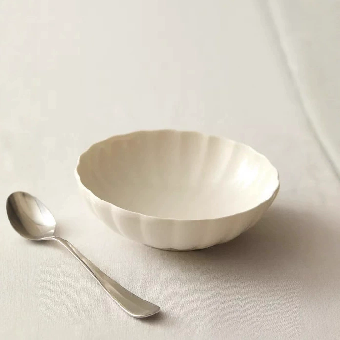 Floral Edge Ceramic Noodle Bowl