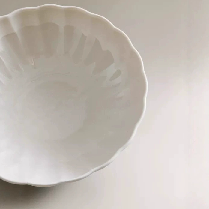 وعاء نودلز سيراميك بحافة زهرية tableware view 3