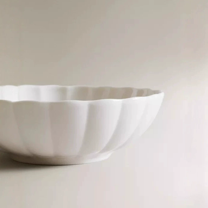 وعاء نودلز سيراميك بحافة زهرية tableware view 4