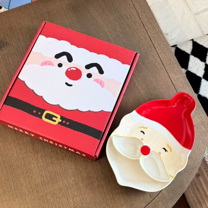 Christmas Santa Ceramic Dessert Plate