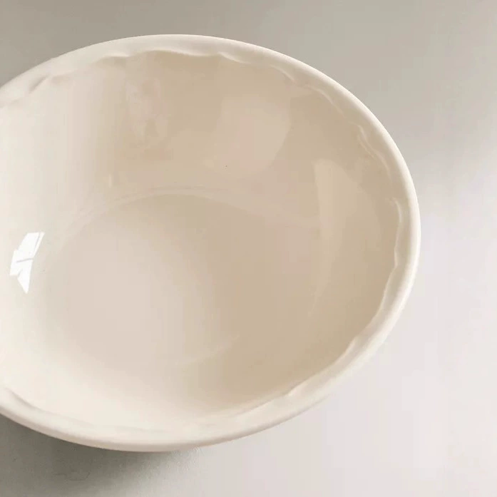 Винтажная круглая керамическая миска для фруктов tableware view 4
