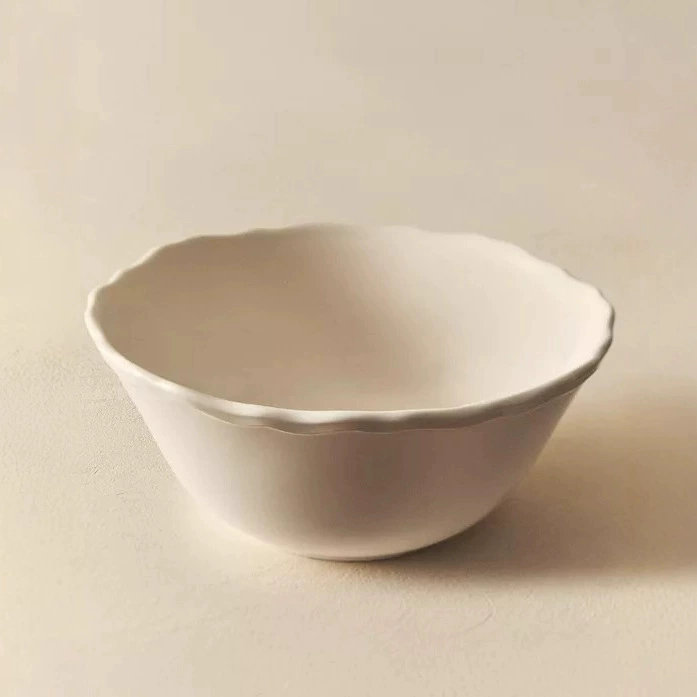 White Ceramic Rice Bowl