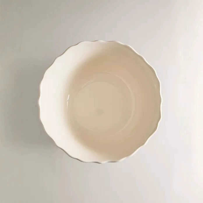 White Ceramic Rice Bowl tableware view 3