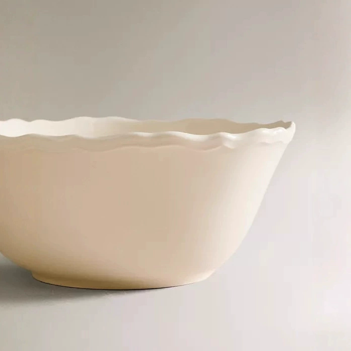 White Ceramic Rice Bowl tableware view 4