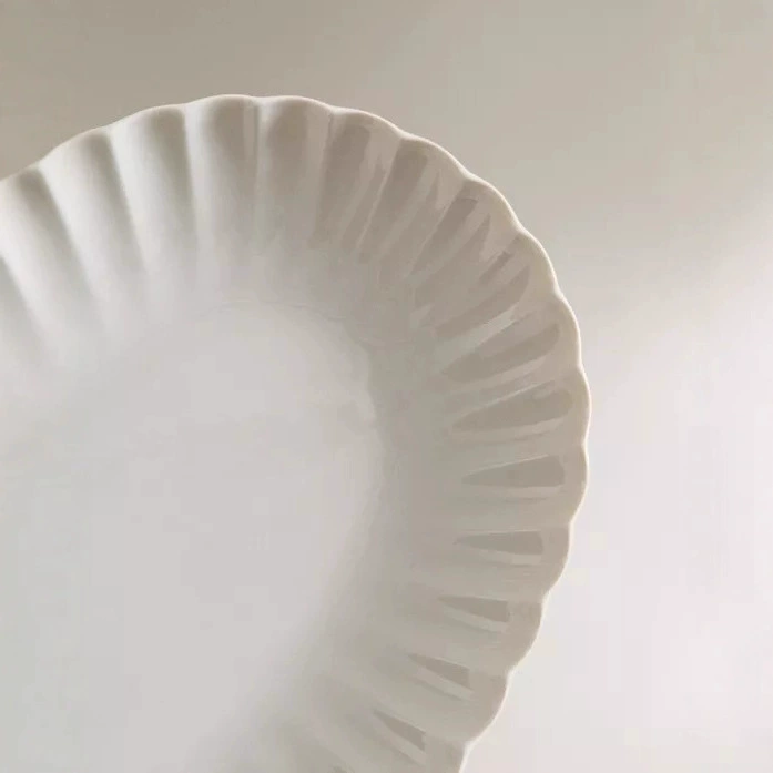 High-Temperature White Porcelain Oval Plate tableware view 3