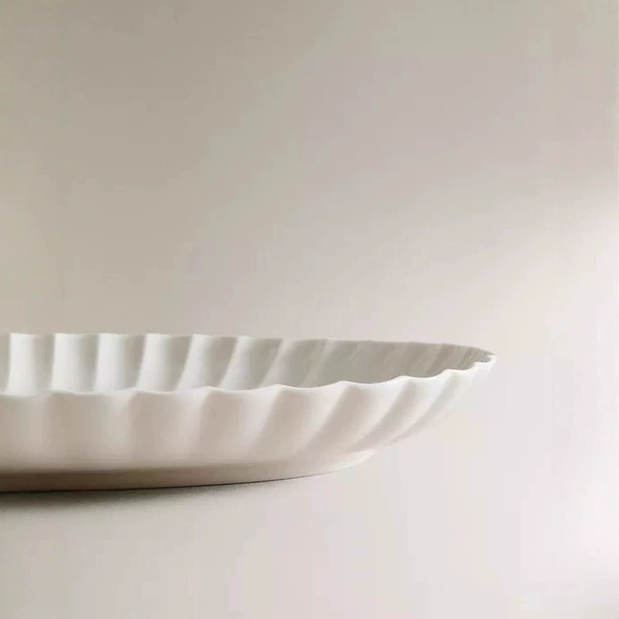 High-Temperature White Porcelain Oval Plate tableware view 4