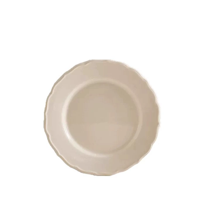 Vintage White Ceramic Breakfast Plate tableware view 5
