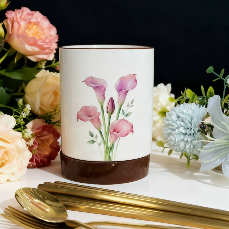 Floral Ceramic Chopstick Holder