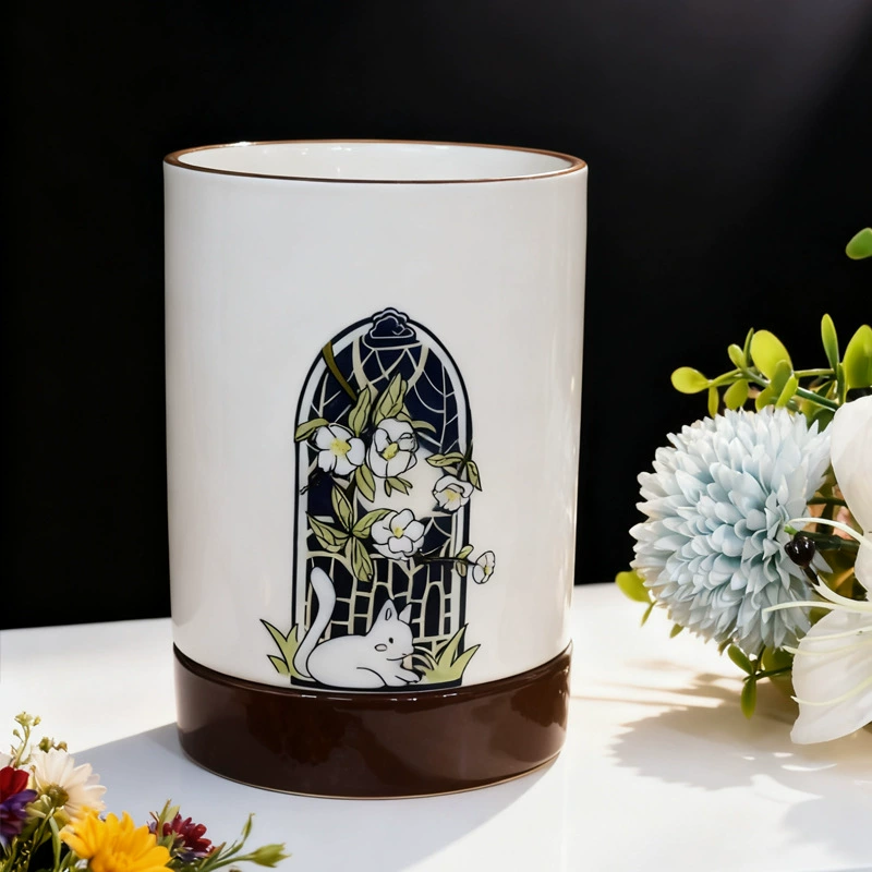 Floral Ceramic Chopstick Holder tableware view 3