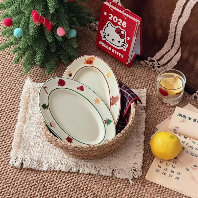 Christmas Cartoon Ceramic Breakfast Plate