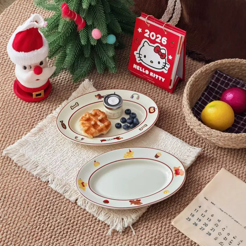 Christmas Cartoon Ceramic Breakfast Plate tableware view 4